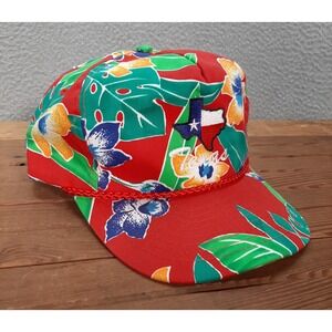 Vintage Nissin Hat Adult Multicolor Floral Snapback Cap Beach Grunge Skater 90s